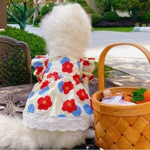 Small Pet Dog Cat Summer Lace Skirt Princess Tutu Dress Puppy Clothes